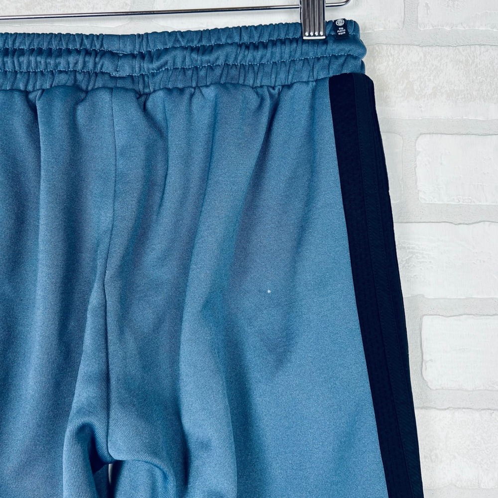 Adidas Originals Mens Teal Navy Blue‎ Colorblock Trefoil Track Pants Joggers - Picture 9 of 12